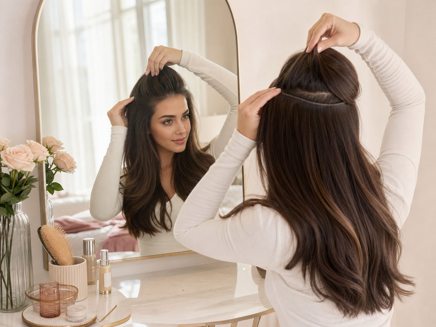 SISIYUYU halo hair extensions